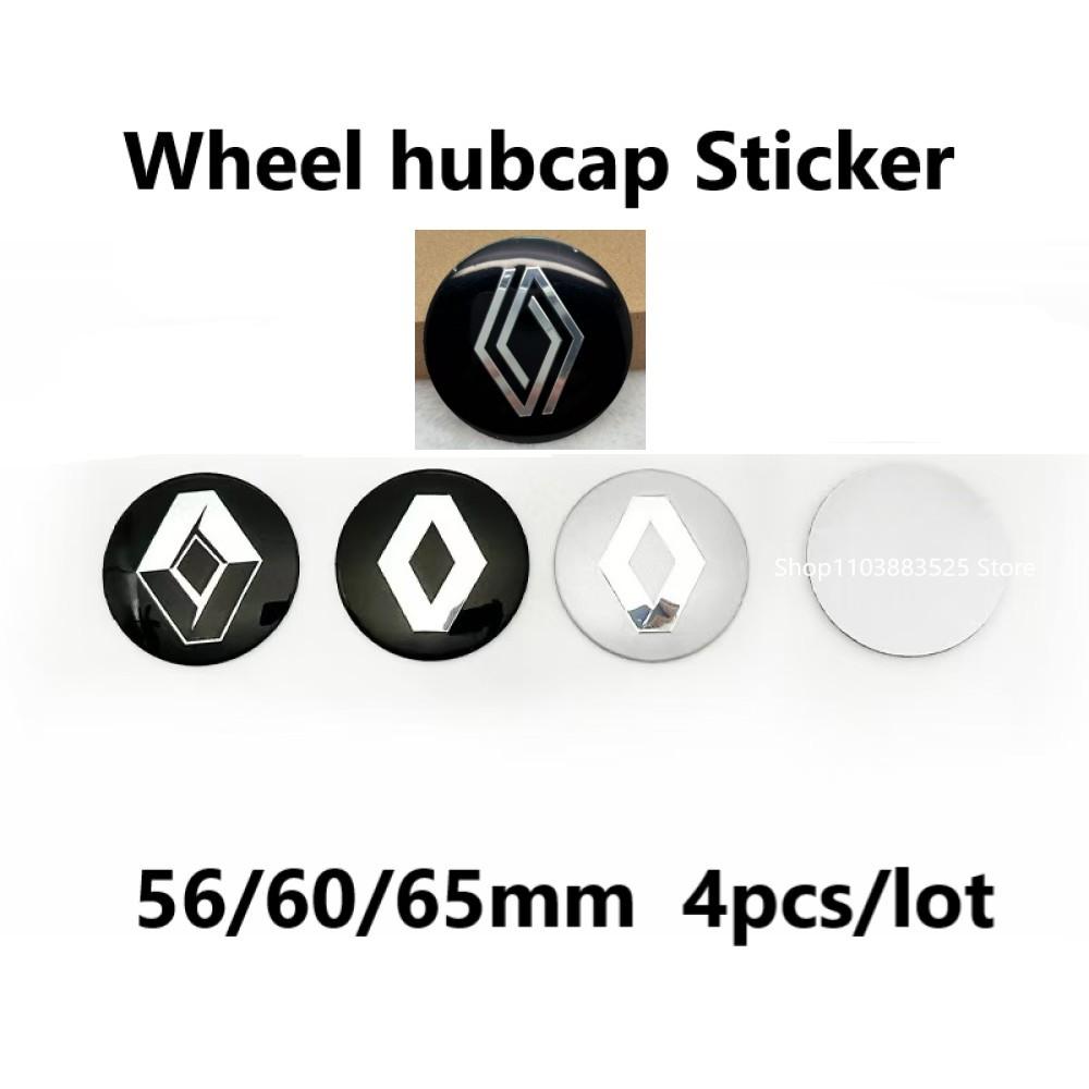 4pcs 56/60/65mm Wheel Center Hubcap Badge Stickers for Renault Captur Megane 2 3 4 Clio Arkana Laguna MK4 Duster Fluence Logan