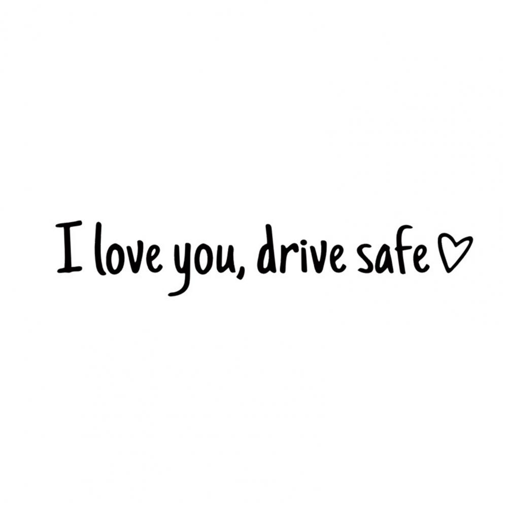 I Love You Drive Safe Stickers Rear View Mirror Vinyl Decal for Women Waterproof Decorative Car Sticker Car Decal Accessories