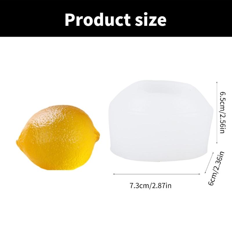 Fruit Lemon Shape Silicone Candle Molds for Epoxy Resin Candle Soap Making Lemon Shape Soap Silicone Molds for Craft
