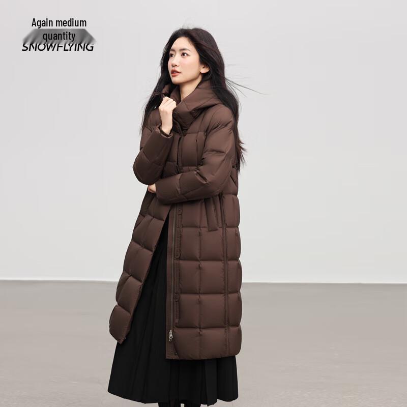 

Женский длинный пуховик XueZhongFei с капюшоном свободного кроя на зиму 2XL