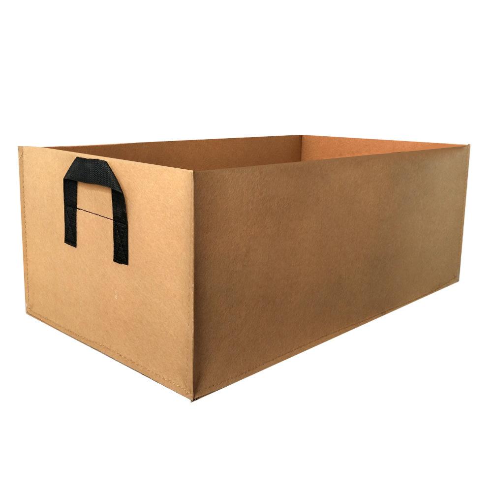 

Поднятая из ткани садовая кровать, квадратная садовая сумка для выращивания цветов, сумка для посадки овощей, горшок для цветов с ручками 40*30*20 верблюд