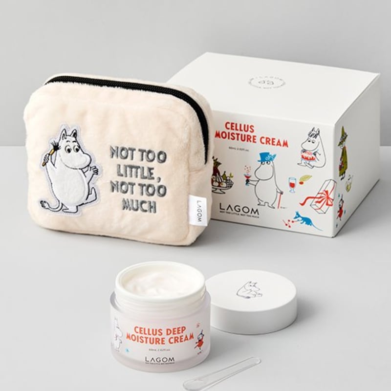 LAGOM Moomin Edition Cellus Deep Moisture Cream 60ml + Moomin Pouch
