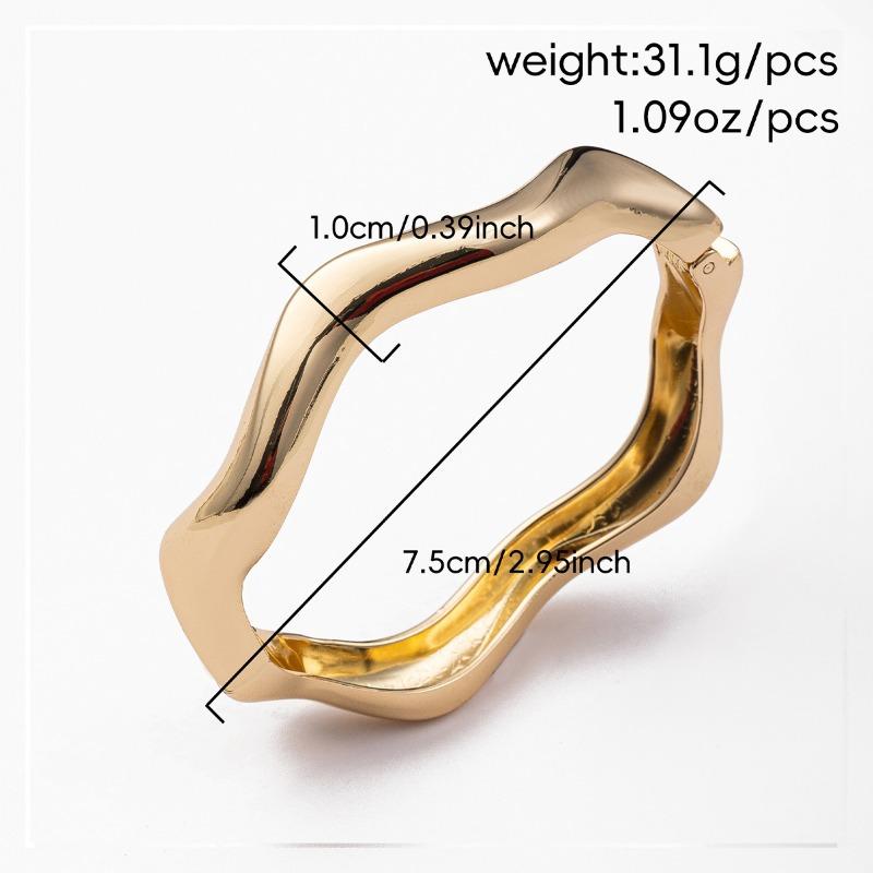 Irregular Alloy Bracelet New Jewelry Women's Simple Personality Circle Electroplating Open Bracelet