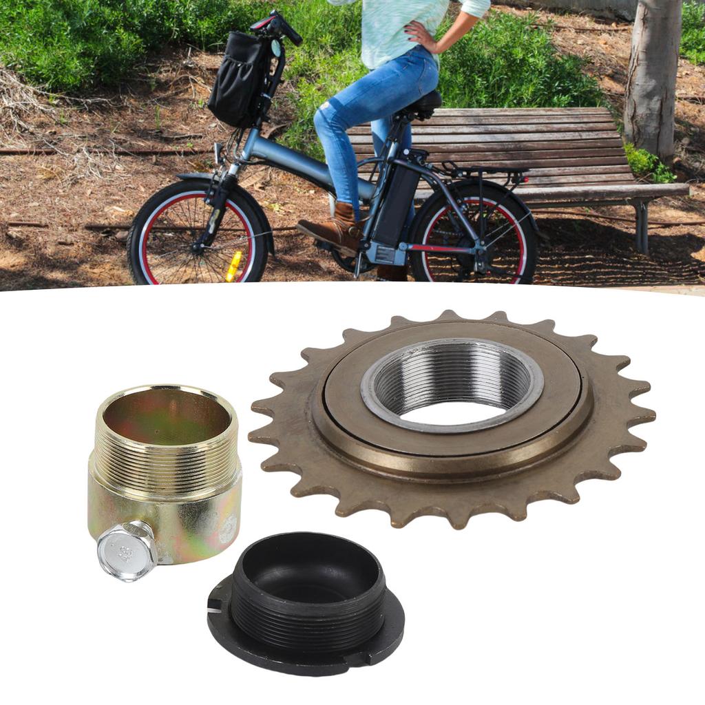 22T Bike Freewheel with 30mm Adapter Connector Bicycle Freewheel Adapter Kit for Electric Tricycle Motorcycle Go Kart