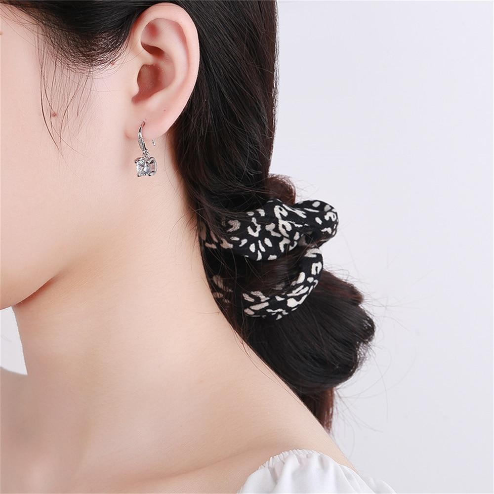 Boucles d'oreilles pendantes en argent sterling 925 pour femmes, nouvelle paire de micro-incrustations de pierres précieuses à quatre griffes, clous d'oreilles, piercings, créoles, bijoux