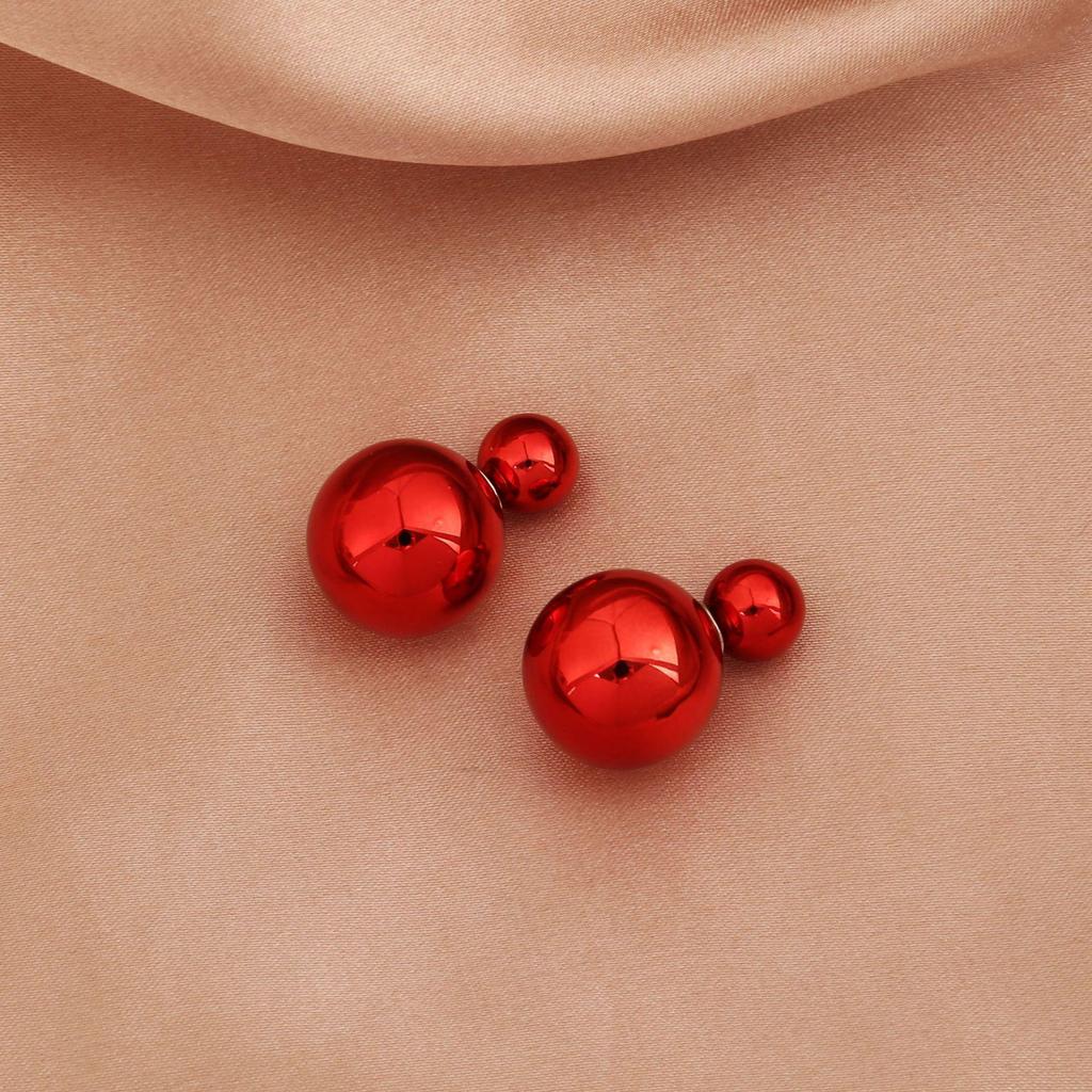 Classic Double-Sided Pearl Stud Earrings