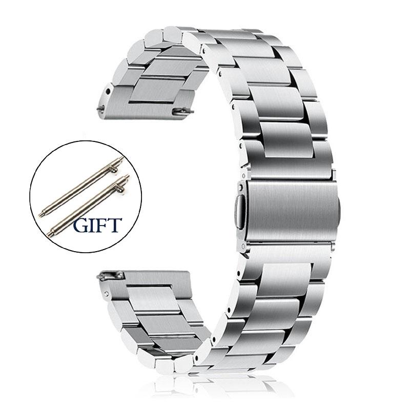 

20 мм 22 мм Титановый ремешок для Huawei Watch GT/2/3/Pro Браслет из нержавеющей стали для Huawei Watch 46 мм 42 мм/Samsung Watch 3/4/5 18mm серебряный