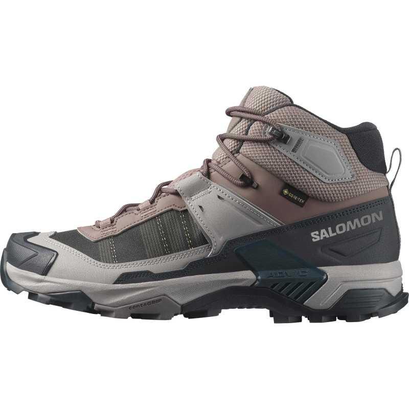 SALOMON X ULTRA 5 Shock Absorbers Waterproof Support Rebound Mid Top Mountaineering Hiking Shoes Men's Sneakers 478548