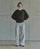 IHR Side Tuck Cotton Pants / Light Gray