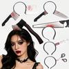 Halloween Bloody Knife Headband - Scary Zombie Party Prop