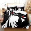 3D Printing Death Note Anime Bedding Set Duvet Cover Bed Set Quilt Cover Pillowcase Comforter King Queen Size Boys Adult Bedding