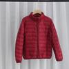 Winter New Light Down Jacket Women's Short Plastic Stand-Up Collar Hooded Lightweight Thin White Duck Down Jacket