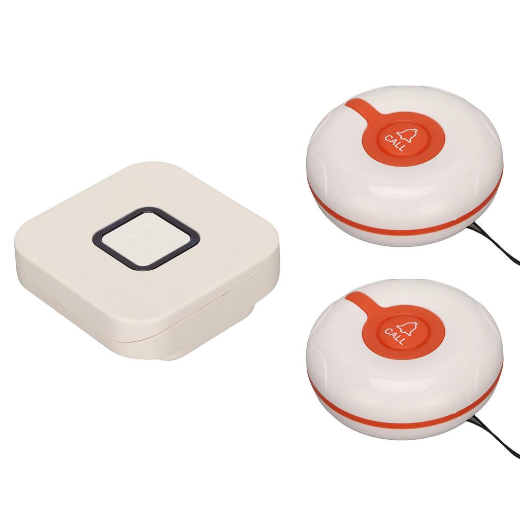 Elderly Monitoring Call Button 4 Gear Volume Adjustment Wireless ABS Caregiver Pager 100‑240V US