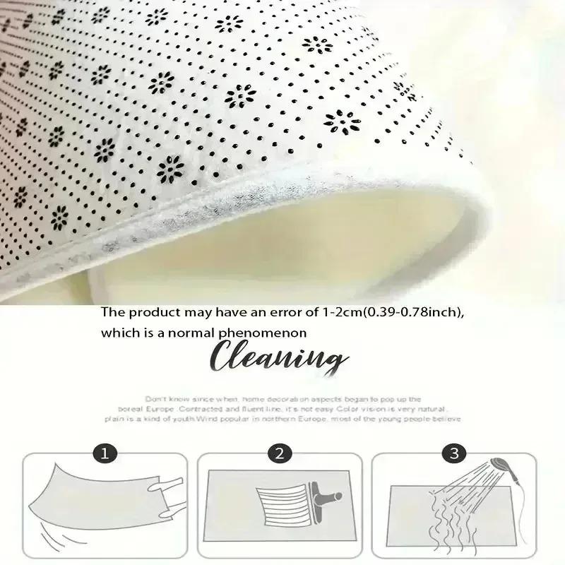 European Checkerboard Retro Border Welcome Mat Indoor and Outdoor Entrance Mat Kitchen and Bathroom Anti Slip Carpet Washable
