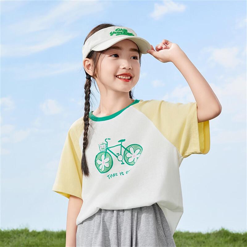 Girls' Summer Fun Color-block Print Short-sleeve T-shirt