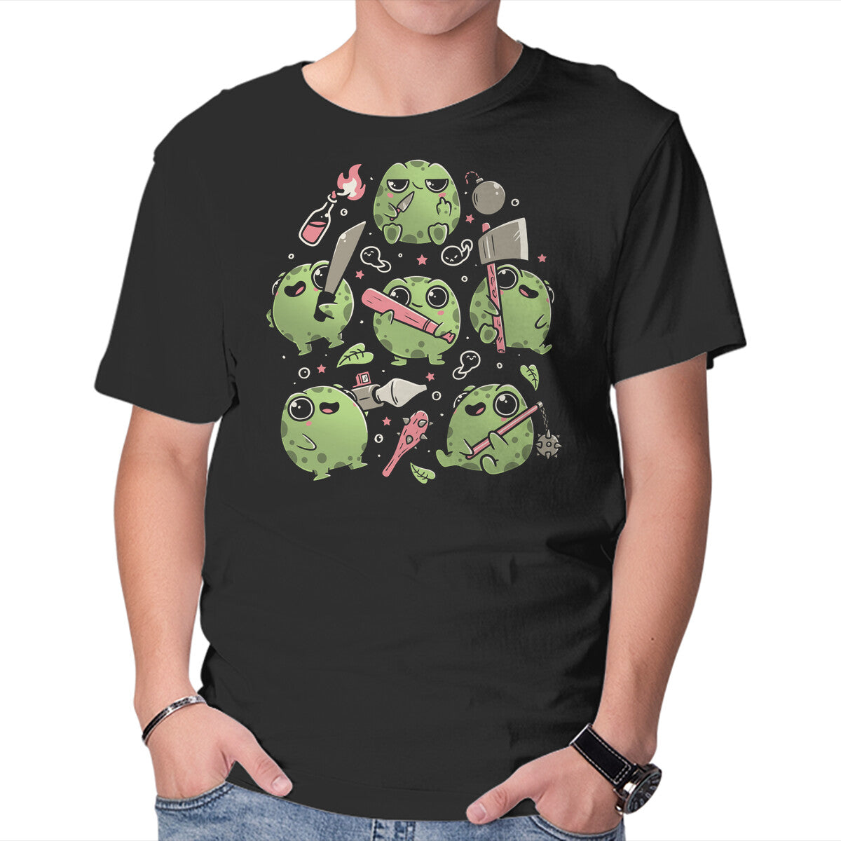 Unisex Crew Neck T-Shirt Don’t Mess With Me Graphic Short Sleeve Casual Tee L