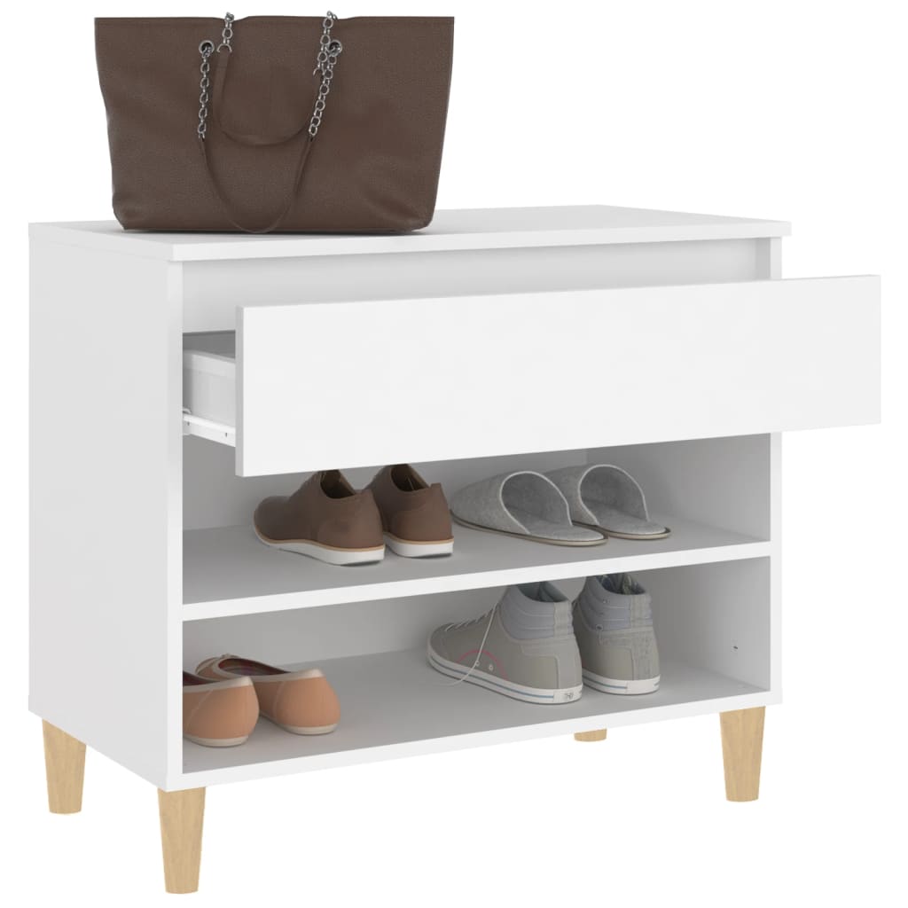 Shoe Rack White 70 x 36 x 60 cm Engineered Wood