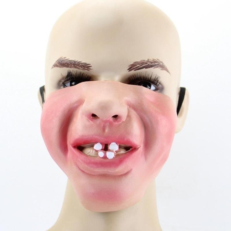 Halloween Wild Funny Mask Masquerade Cos Half Face Mask Latex Half Face Mask Funny Mask