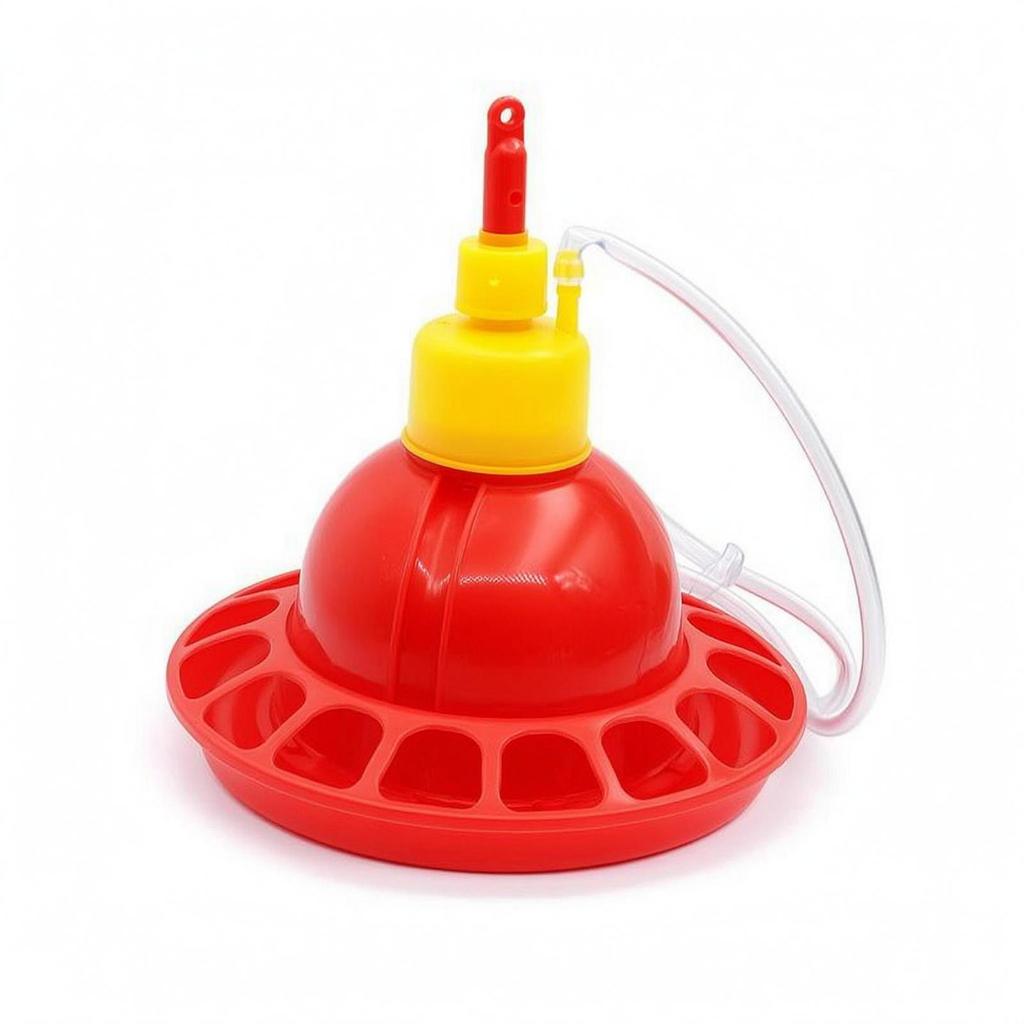 Avian Waterer Multiple Drinking Openings Drinker Red and Yellow Chicken for Chicks