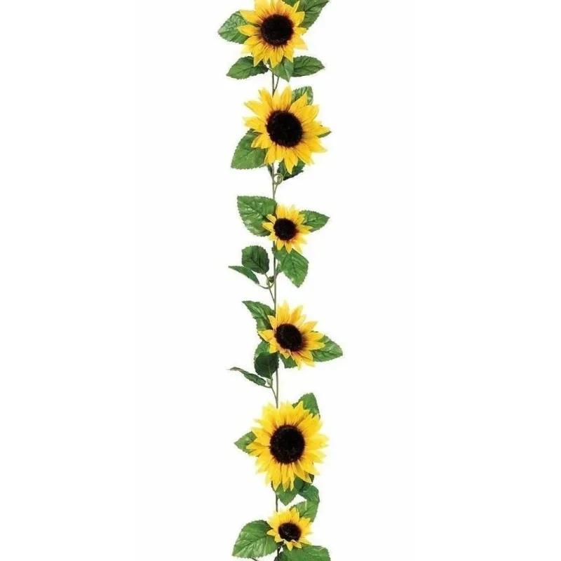 Artificial Yellow Sunflower Wreath Wedding Floral Arch Decoration, Vibrant And Beautiful Silk Colors