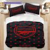 Vibrant Arsenal Emblem Design Three-piece set (1 * duvet cover + 2 * pillowcase, without core) 2DFlat Duvet cover and pillowcase Soft and comfortable