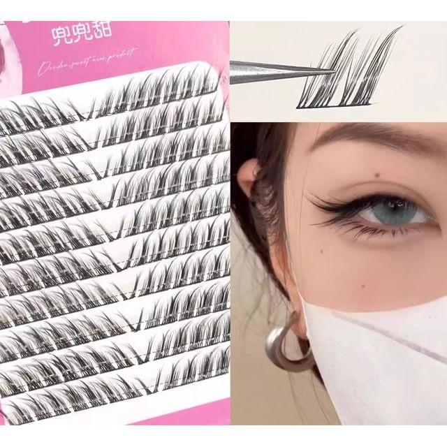 Mogugu - Накладные ресницы пучки  Лисий глаз