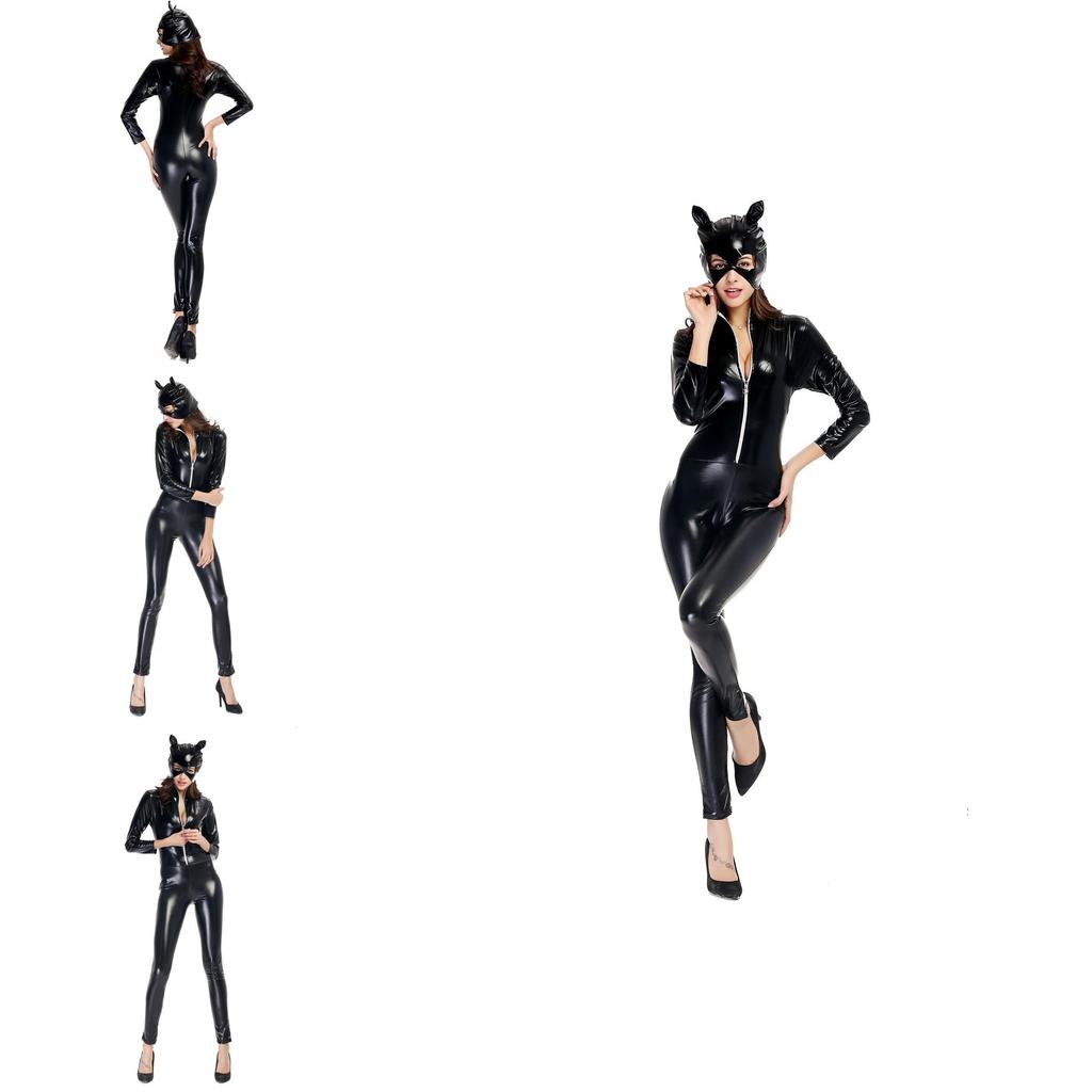 Unisex Leather Cat Girl Outfit For Cosplay Events And Halloween Parties