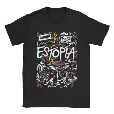 Men's T-Shirt ESTOPA 25th Anniversary Tour Funny 100% Cotton Tees Short Sleeve T Shirts Crew Neck Clothing Gift Idea