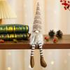 Christmas Sitting Figure Adornment Small Gift Striped Knitted Hat Rudolph Long Legs Doll Home Decor