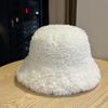 Korean Style Lamb Wool Warm and Versatile Bucket Hat for Autumn and Winter  Simple and Versatile Fashionable Bucket Hat That Makes Your Face Smaller