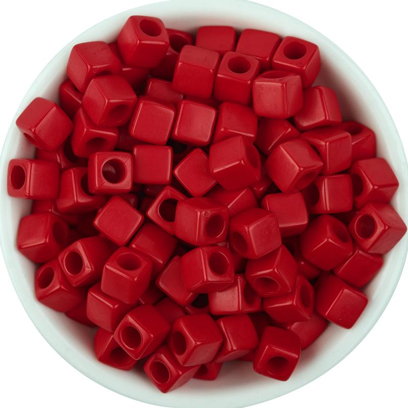 100pcs Acrylic Square Beads 7mm Solid Color Loose Spacer Bead for DIY Bracelet  Necklace Phone Chain  Handmade Beaded Supplies