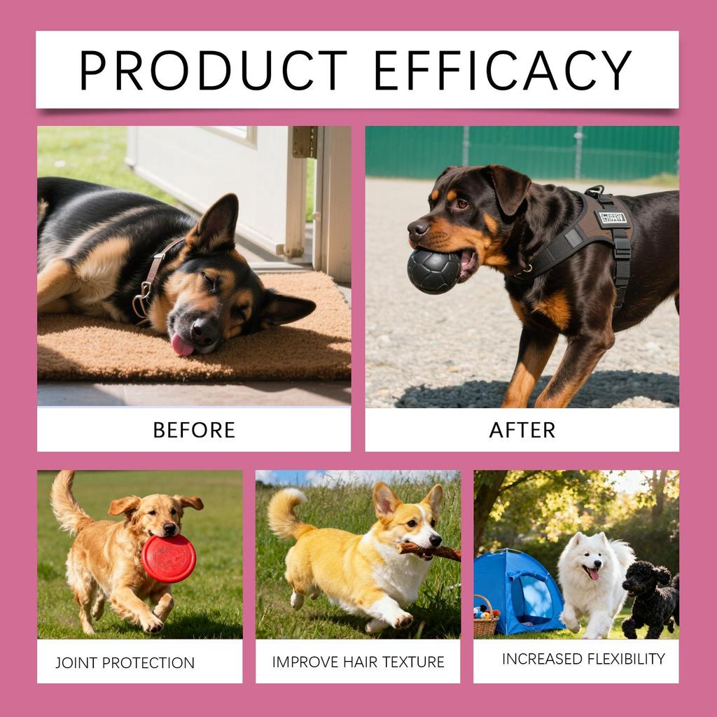 Kriath Dog Collagen Drops 60ml - Gentle Formula, Suitable for Dog Joint and Cartilage Health, Hair and Skin Care Supplement