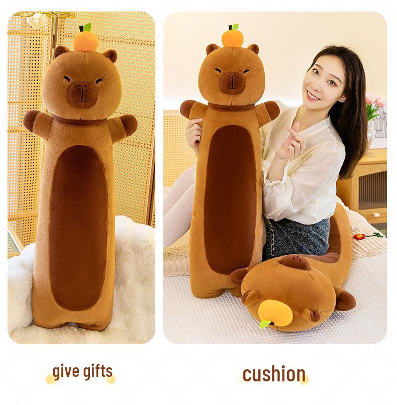 Capybara Plush Sleeping Pillow - Leg-Clamping Hug Toy
