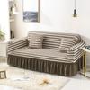 High Elastic Bubble Grid Sofa Cover 1/2/3/4 with Skirt Hem Universal Stretch Couch Protector for Home Living Room Pet Anti Dirt