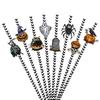 Decorative Halloween Creative Paper Straws Set Party Decor Accessories Drink