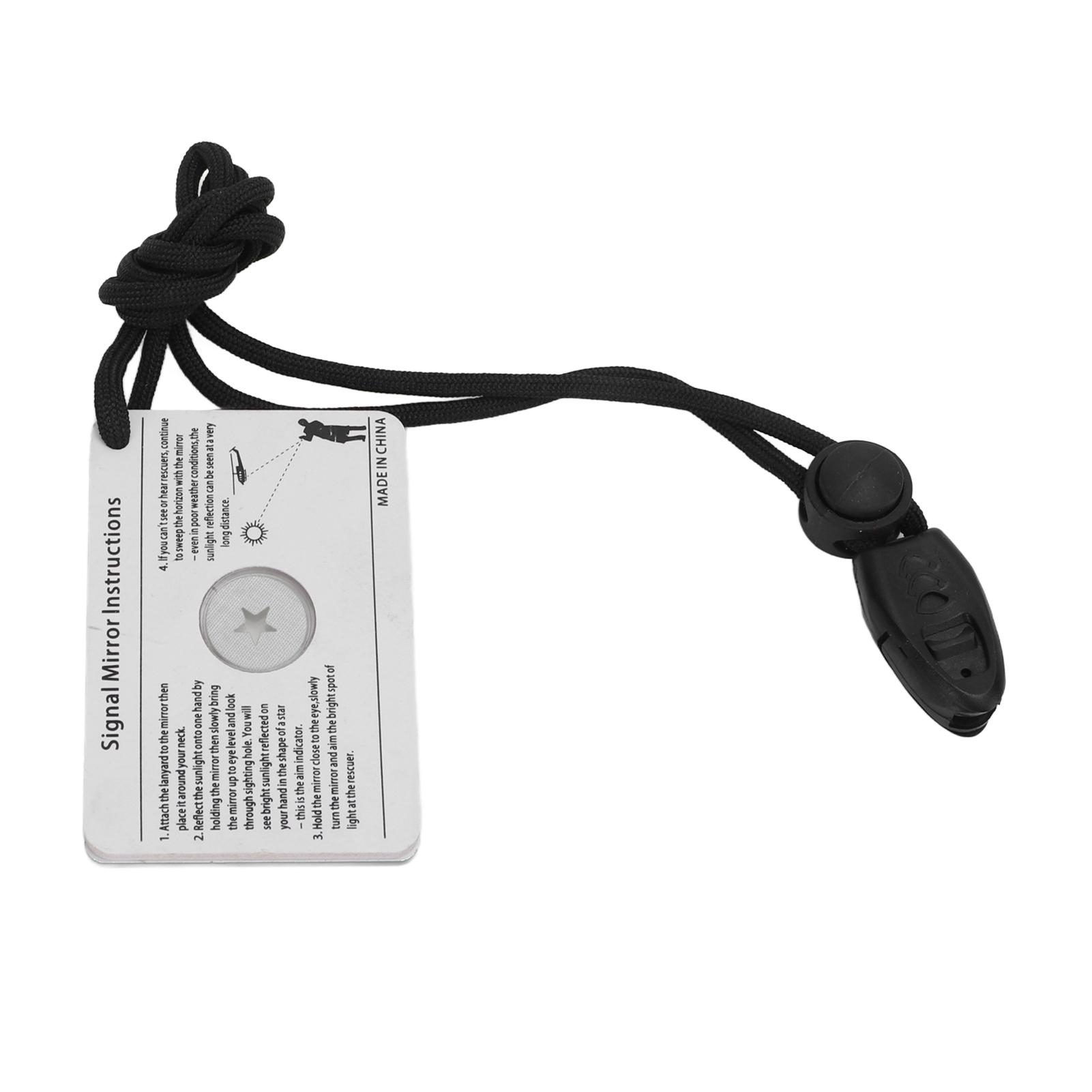 

Outdoor Signal Mirror Floatable Survival Signal Mirror Reflective Function Explorer Tool with Lanyard for Outdoor