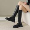British Style Thick Heel Thick-soled Tall Knight Boots Women's 2025 Autumn and Winter New Versatile and Thin Knight Boots