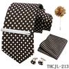 Men'S Business Dress Tie 5-Piece Groom Best Man Dress Accessories Gaowei Dense Jacquard Tie Worker