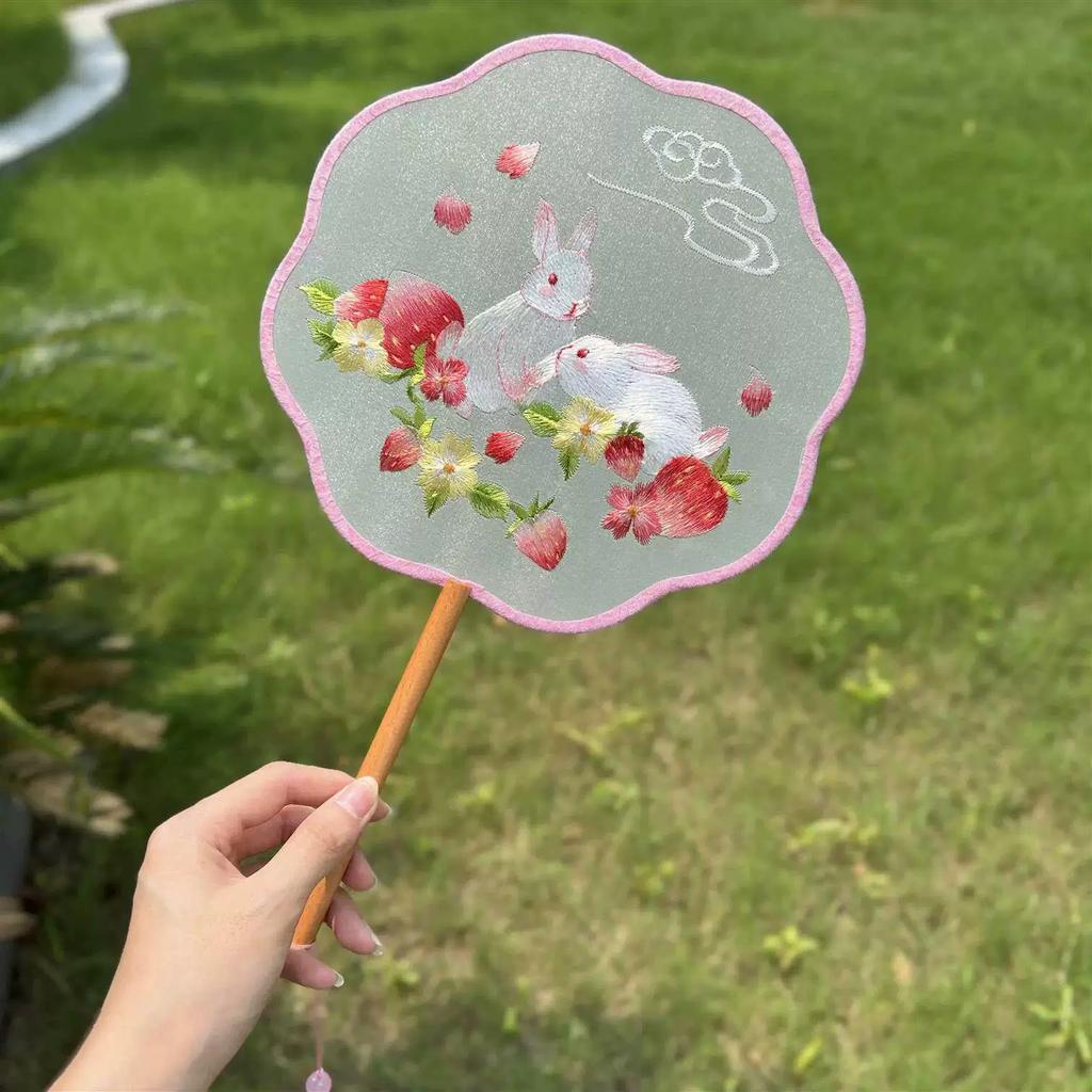 Suzhou Round Fan, Traditional Style, New Chinese Style, Suzhou Embroidery, Double-Sided Embroidery, Handmade, National Style, Hanfu Dance, Special