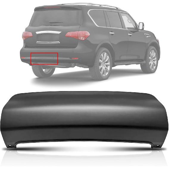 PartsFlow 850181LA0H Trailer Hitch Cover, Black Rear Lower Tow Bumper Cover fits for Infiniti QX56 2011 2012 2013 QX80 2014-2017 Replace# IN1180101
