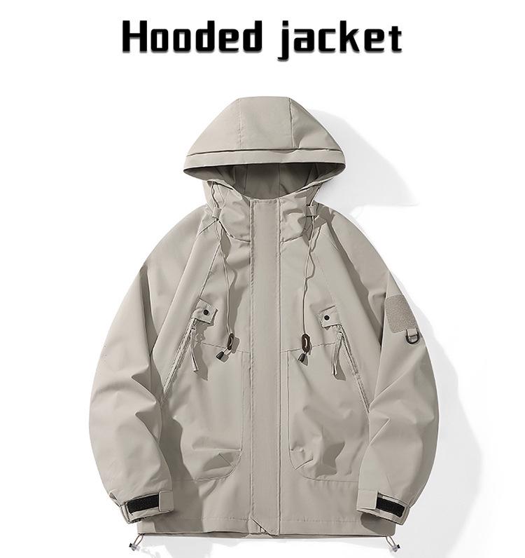 Herren Winddichte Jacke Mantel für Outdoor Reisen und Wandern