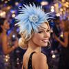 Dual-purpose Feather Headdress Colorful Lady Fascinators Retro Flower Headpieces  Wedding