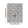 1Pc Diy Coloring Blanket With 24 Colored Markers Creative Personalization Pattern Blanket Stress Relief Unique Paint Art Decor