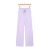 Lulu-Inspired High Waist Yoga Pants - Drawstring Straight Leg with Loose Drape for Casual Sports