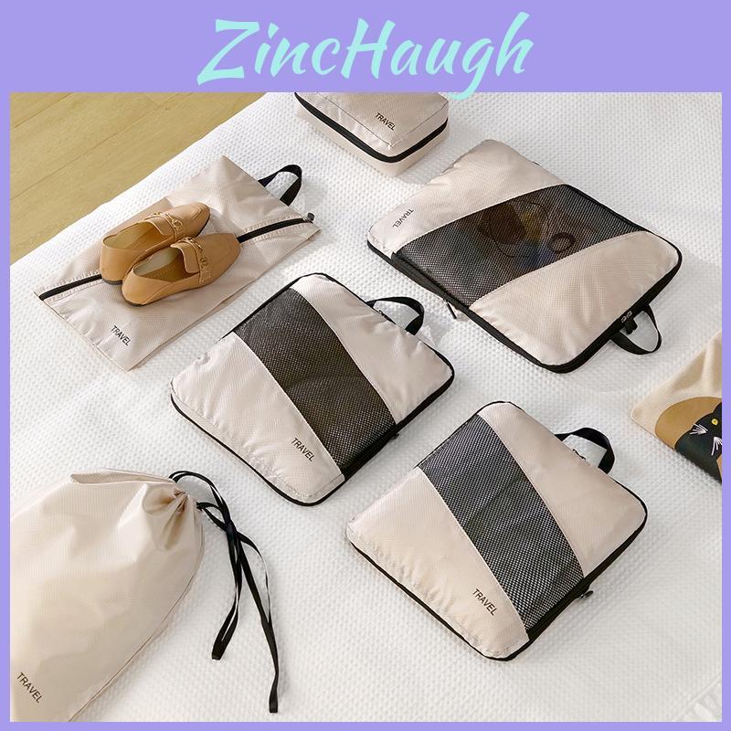 Travel Dream Sixpiece Lattice Storage Bag With Waterresistant Polyester For Packing And Organization