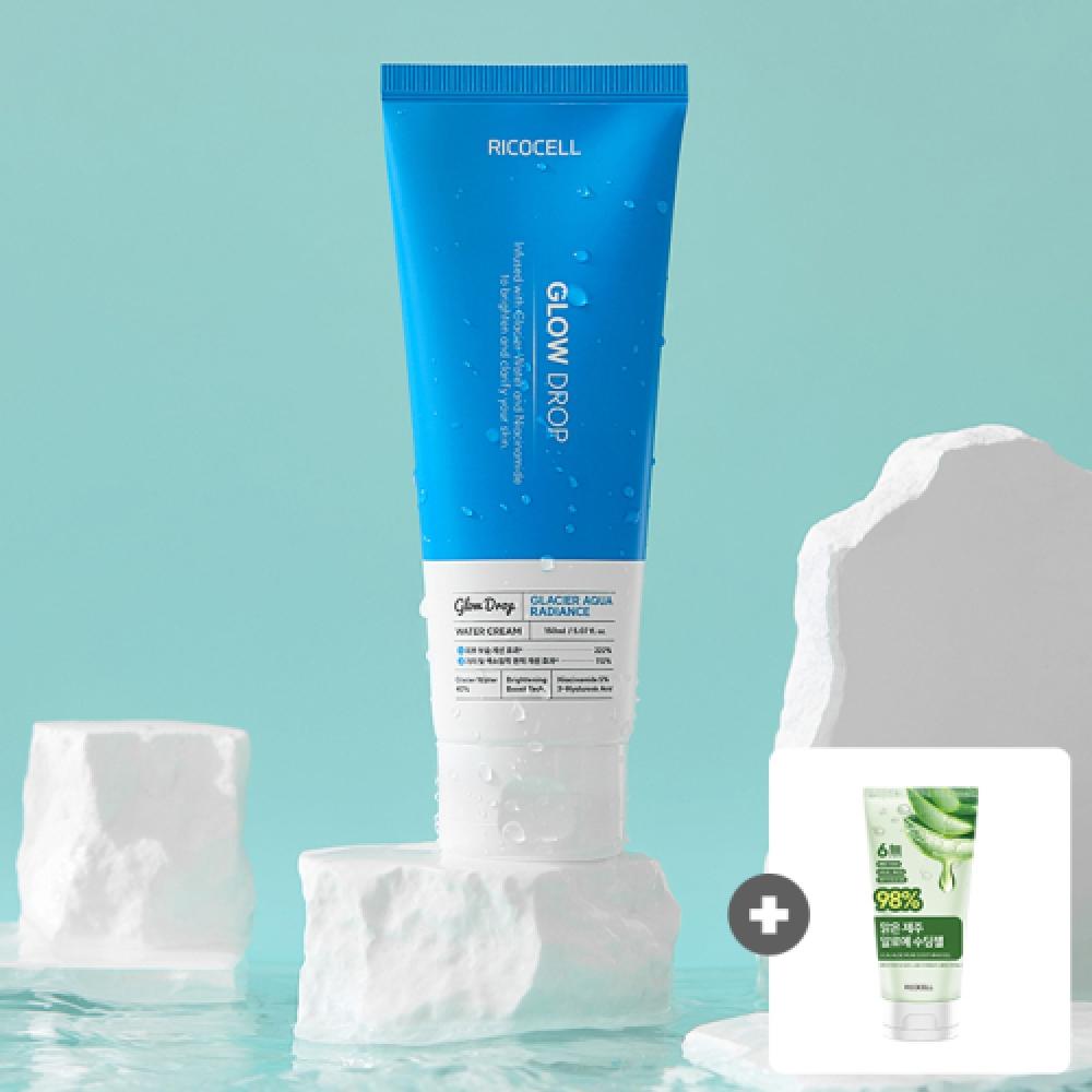 Ricocell Ricocell Glacier Aqua Radiance Moisture Cream Special set+Ricocell Clear Jeju Aloe Soothing Gel 150ml 1