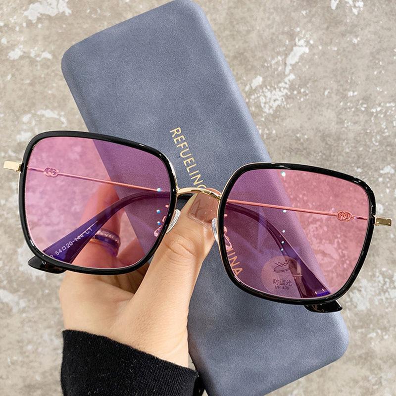 Quadratische photochrome Myopie-Brille Damen Mode Oversized Kurzsichtigkeit Brillen Klassischer Großer Rahmen Brillen 0 bis -600