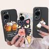 Cartoon Fashion Back Shell For Huawei P60 / P60Pro / P60Art Phone Bumper Case Soft Silicone Dragon Astronaut Funda HuaweiP60 Bag
