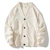 Men S V Neck Knitted Cardigan Sweatshirt Loose Casual Top