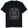 Vintage 1971 Birthday Present 1971 KoreanStyle Unisexs Clothing As A Gift For Friends RoundNeck TShirt